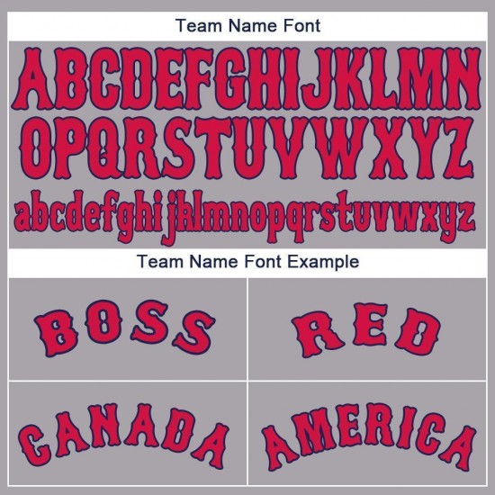 Custom Gray Red-Navy Baseball Jersey Custom Gray Red-Navy Baseball Jersey