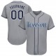 Custom Gray Navy-Powder Blue Baseball Jersey Custom Gray Navy-Powder Blue Baseball Jersey