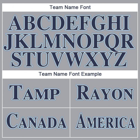 Custom Gray Navy-Powder Blue Baseball Jersey Custom Gray Navy-Powder Blue Baseball Jersey