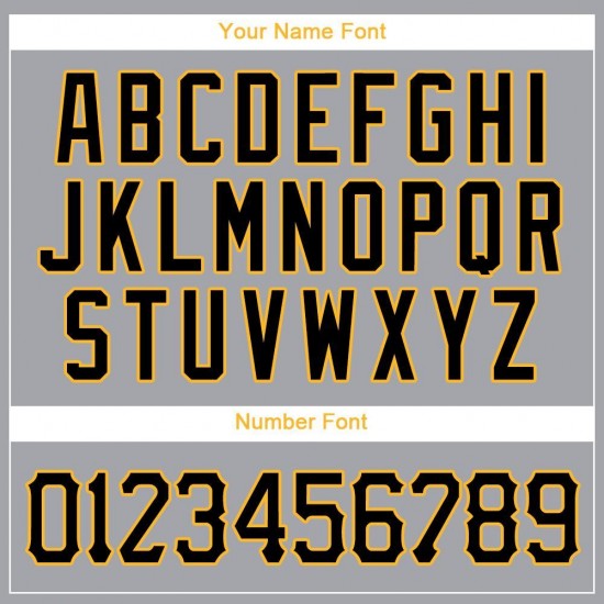 Custom Gray Black-Gold Baseball Jersey Custom Gray Black-Gold Baseball Jersey