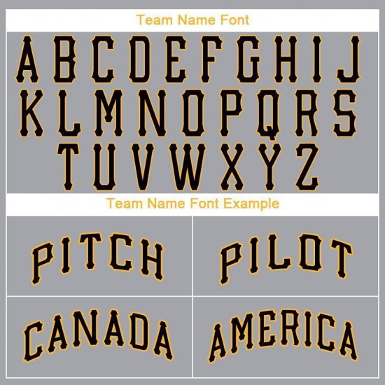 Custom Gray Black-Gold Baseball Jersey Custom Gray Black-Gold Baseball Jersey