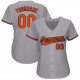 Custom Gray Orange-Black Baseball Jersey Custom Gray Orange-Black Baseball Jersey
