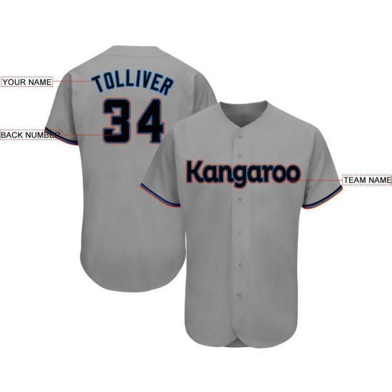 Custom Gray Black-Orange Baseball Jersey Custom Gray Black-Orange Baseball Jersey