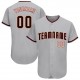 Custom Gray Black-Khaki Baseball Jersey Custom Gray Black-Khaki Baseball Jersey