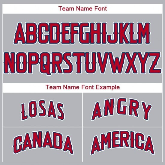 Custom Gray Red-Navy Baseball Jersey Custom Gray Red-Navy Baseball Jersey