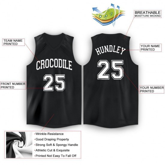 Custom Black White V-Neck Basketball Jersey Custom Black White V-Neck Basketball Jersey